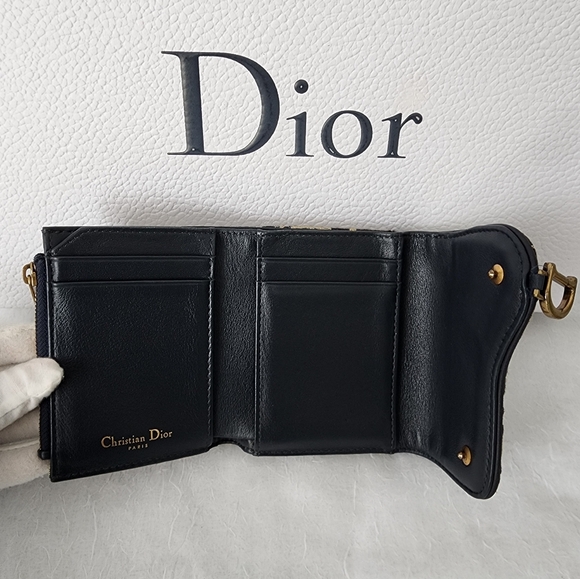 Auth Dior Oblique Trotter Saddle Lotus Wallet - Picture 10 of 14